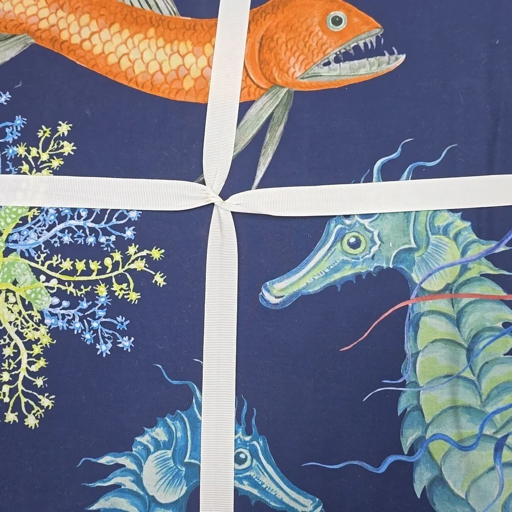 Williams Sonoma Home Deep Sea Printed Organic Bedding Duvet Cover, King/CK